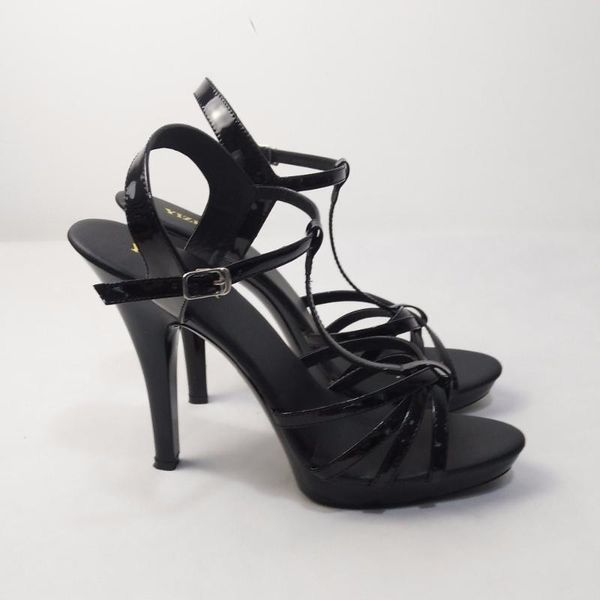 

summer 15 cm fashion roman style black sandals, stage performance pole dancing sandals