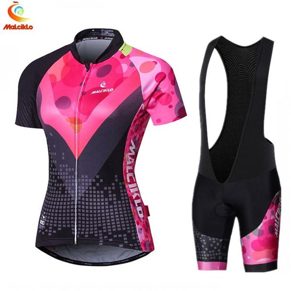 

two piece set women summer cycling jersey short sleeve bib shorts suit 5d gel pad quick dry ropa ciclismo feminina triathlon racing sets, Black;blue