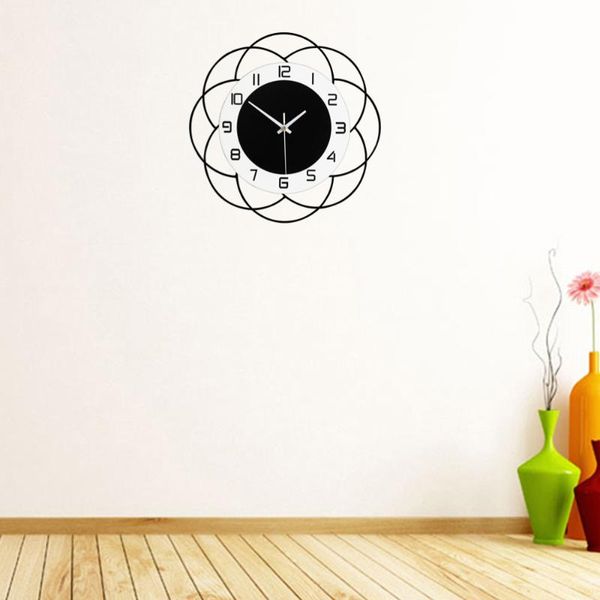 

wall clocks flower shaped clock pretty decorative hanging art decor for home office living room bedroom