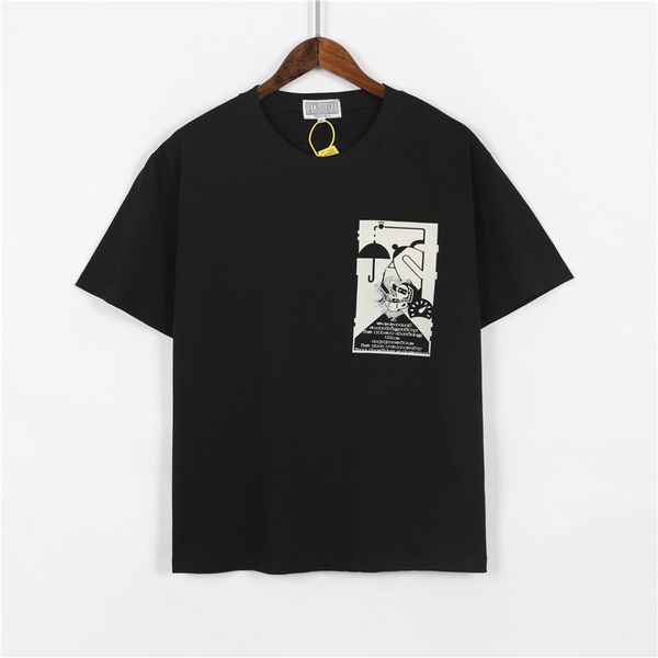 

21aw t-shirt men women 1 high-quality black tee, White;black
