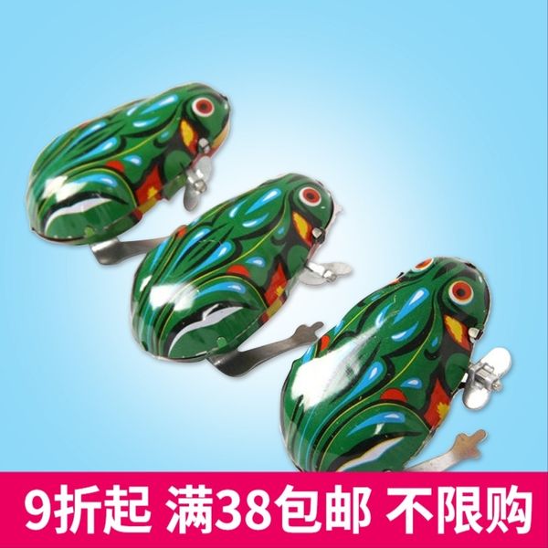 

iron wind up baby chain iron frog nostalgic toy
