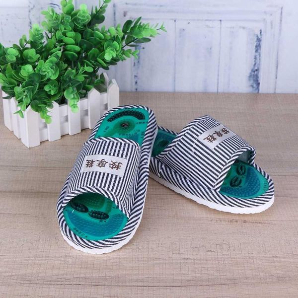 

foot massage acupuncture slippers health shoe reflexology magnetic sandals healthy feet care massager magnet shoes, Black