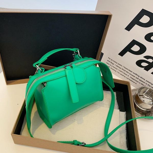 

shoulder bags 2021 brand women's bag luxury boston designer zipper handbag pu leather crossbody casual totes female purse