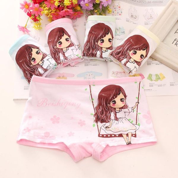 

panties 4pcs/lot baby girls underwear cute kids princess girl teenage cartoon underpants children short briefs cotton, Camo