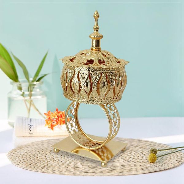 

fragrance lamps 1pcs metal incense burners censer electroplate golden iron buddhism home tea house decor yoga studio el desk decoration
