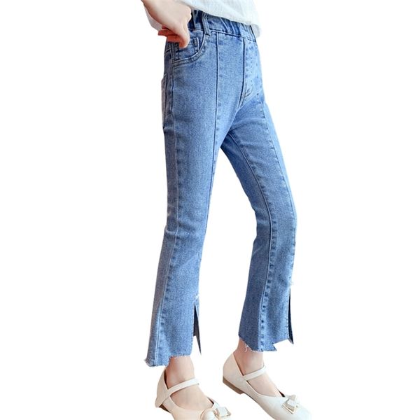 

jeans for girls casual style kid's spring autumn children's clothes 6 8 10 12 14 210528, Blue