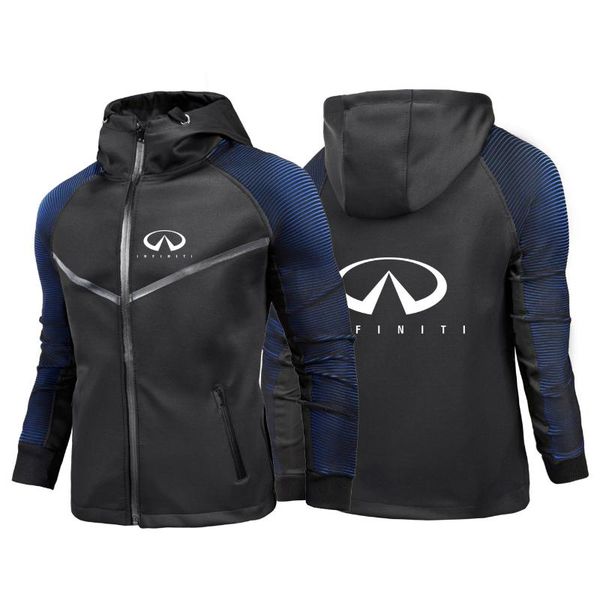 

men's hoodies & sweatshirts 2021 spring autumn infiniti jackets male decal man's loose cotton college customize racing suits coats, Black