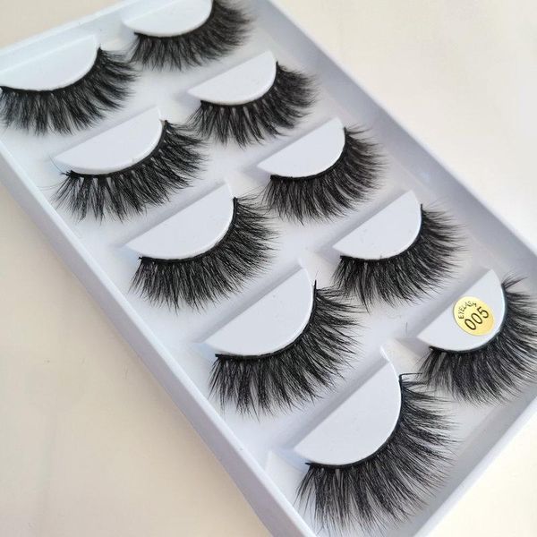 

pairs of thick 3d false eyelashes and multi-level messy fiber