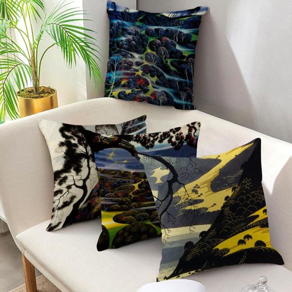 

cushion/decorative pillow cushion cover decorative pillows bed cotton linen flower tree mountain printed throw pillowcases home decor sofa c