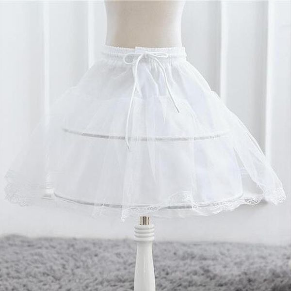 

white children petticoat womens skirts ball gown one layer kids solid lace trim flower skirt for girls underskirt elastic waist, Blue