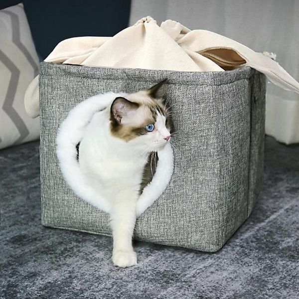 

cat beds & furniture pet house dogs nest litter green tree hole box enclosed seasons 36*36*8cm winter warm closed four kennel
