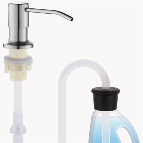 

liquid soap dispenser detergent pump stainless steel kitchen sink bathroom press head with 1 meter tube
