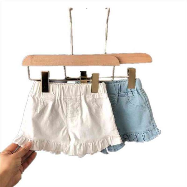

baby kids girls shorts summer thin childrens jeans solid cotton casual short pants todders p4 033, Black