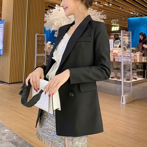 

women's suits & blazers black and jackets solid spring fashion female blazer femenino ladies, White;black