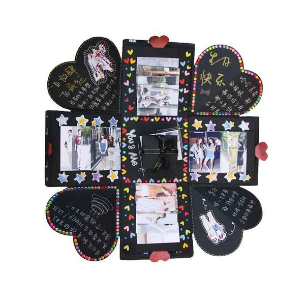 

gift wrap hexagon surprise explosion box diy handmade scrapbook po memory wedding for valentine boxes