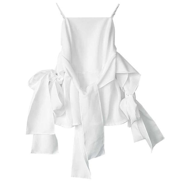 

perhaps u black white solid camis slash neck bow chic sleevelss b0098 210529