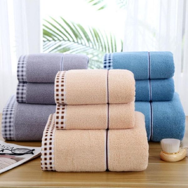 

towel 100% cotton set for bathroom 2 hand face and 1 bath adults terry washcloth sports travel towels
