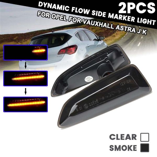 

bulbs 2x 12v dynamic led side marker day lights flowing turn signal light lamp panel for opel vauxhall astra j k