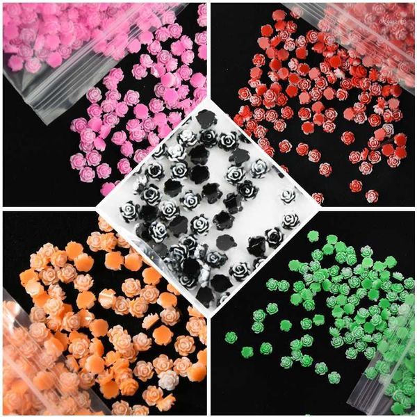 

100pcs/pack nail art decorations resin flower stickers nails accessories diy design beads jewelry nailart 6mm,k211, Silver;gold