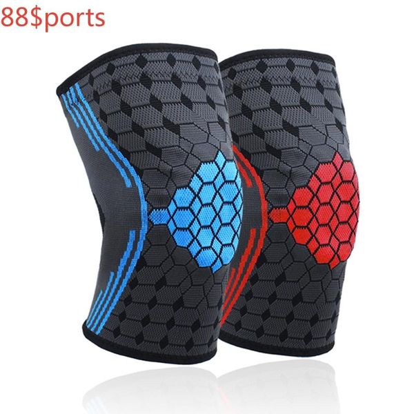 

elbow & knee pads 1pc support brace spring pad running for sports compression strap silicone protection, Black;gray