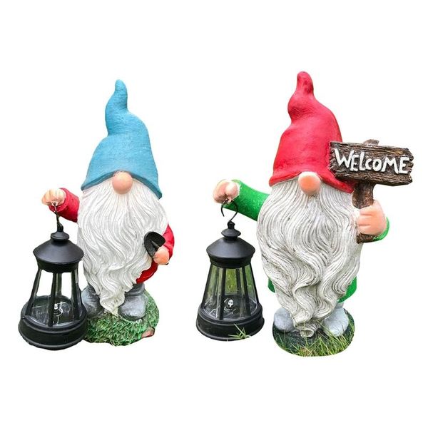 

garden decorations solar glowing gnome statue ornament lighted sculpture cute cartoon decoration gardening outdoor decor for t21c