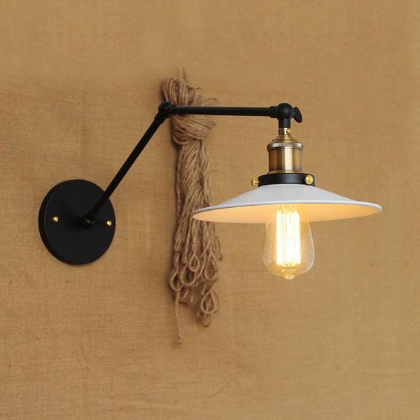 

wall lamp modern metal classic mechanical swing arm adjustable lighting for workroom loft bedroom led bulbs
