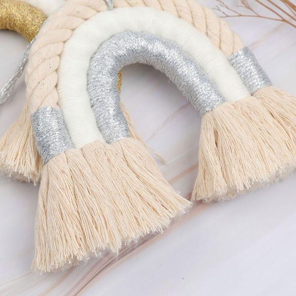 

decorative objects & figurines 449c macrame wall hanging for boho home decor, party supplies, baby shower, nursey dorm room