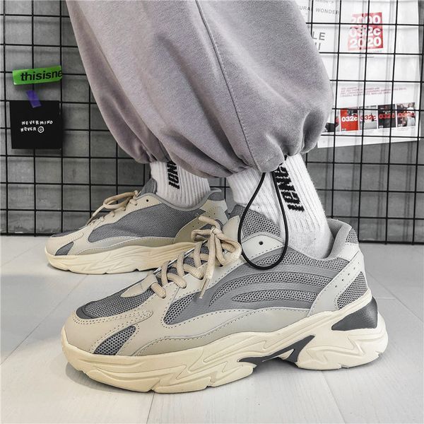 

fashion womens men running shoes student outdoor sports sneakers beige grey green size eur 39-44 code 73-c293