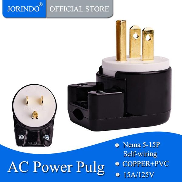 

smart power plugs jorindo united states 3 pin nema 5-15pt self-wiring male plug,bend design,15a 125v,american standard plug removable