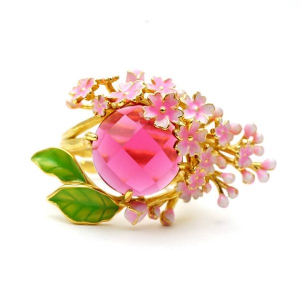 

weixu pink op gel diamond plated 18k ring amethyst engagement female, Silver