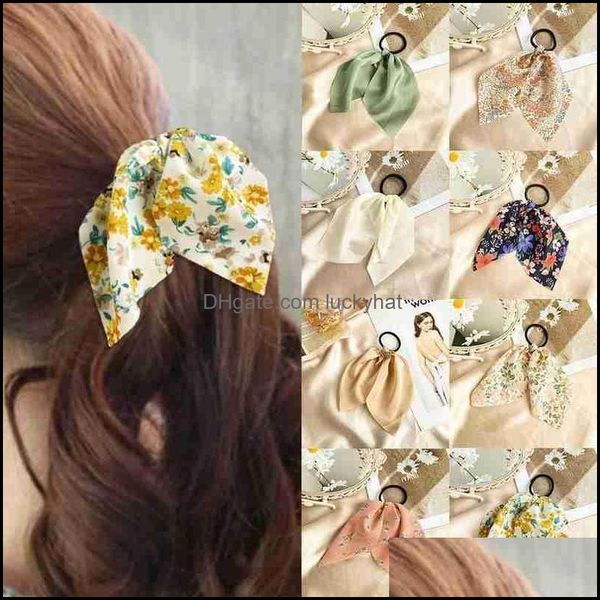

pony tails holder jewelry jewelrybow elastic rope girl boutique grosgrain bows ribbon for women band hair aessories gift drop delivery 2021, Golden;silver