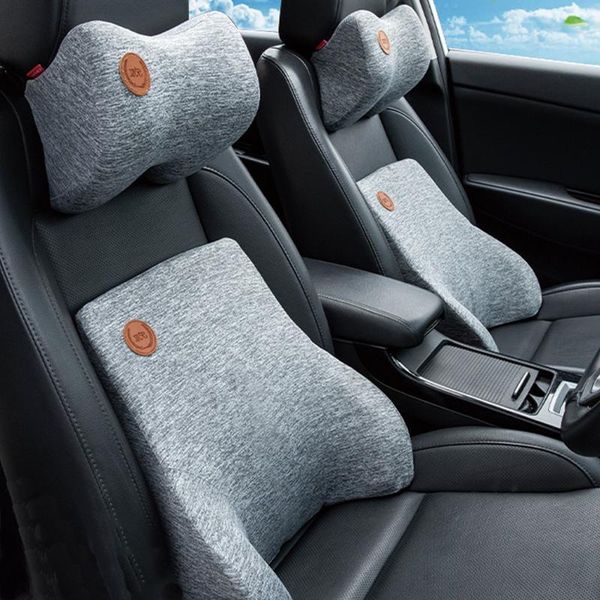 

seat cushions four seasons car headrest pillow memory foam lumbar supports neck waist cushion head pillows set accessories
