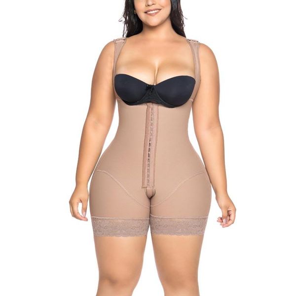 

women's shapers shapewear hook and eye closure tummy control adjustable crotch open bust bodysuit corset minceur, Black;white