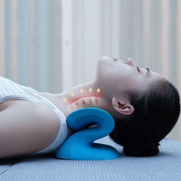 

pillow memory foam neck s-type slow rebound orthopedic sleeping pillows cervical traction stretcher relaxer for pain relief