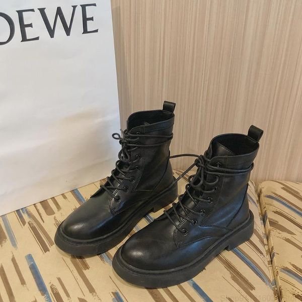 

boots net red thick bottom female 2021 summer british fashion thin black locomotive