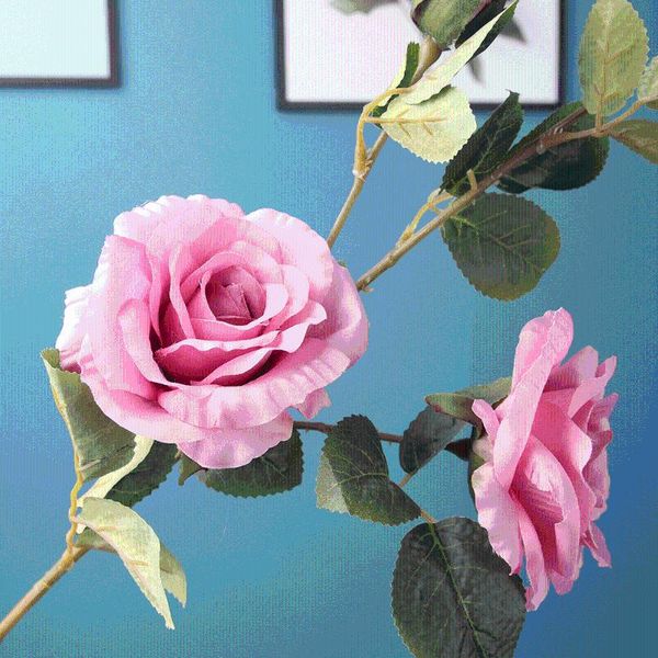 

white roses artificial flowers silk wedding decorative vases for home decor bride bouquet foam craft gifts fake plants & wreaths