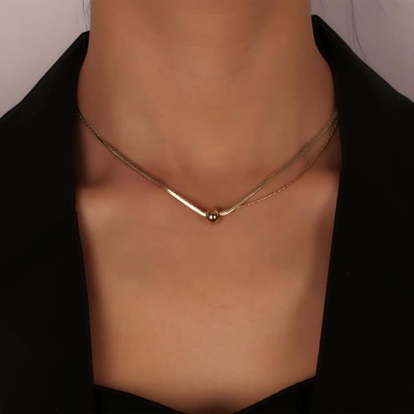 

link, chain necklace for woman joker luxury niche clavicle cold wind stainless steel bracelet charms wrap bracelets, Black