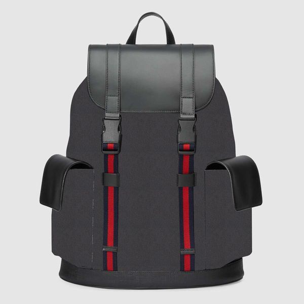 Stil Herren-Rucksäcke Herren-Rucksack Designer-Büchertasche 495563 Sport Outdoor Reiserucksäcke Mode-Geldbörse Laptop-Rucksäcke mit hoher Kapazität und Reißverschlussschnalle Schwarze Büchertasche