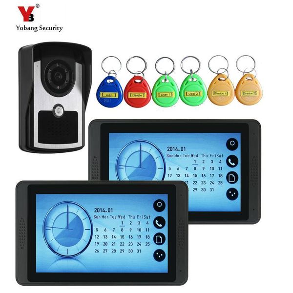 

inch video door entry phone call system doorbell camera intercom house families phones