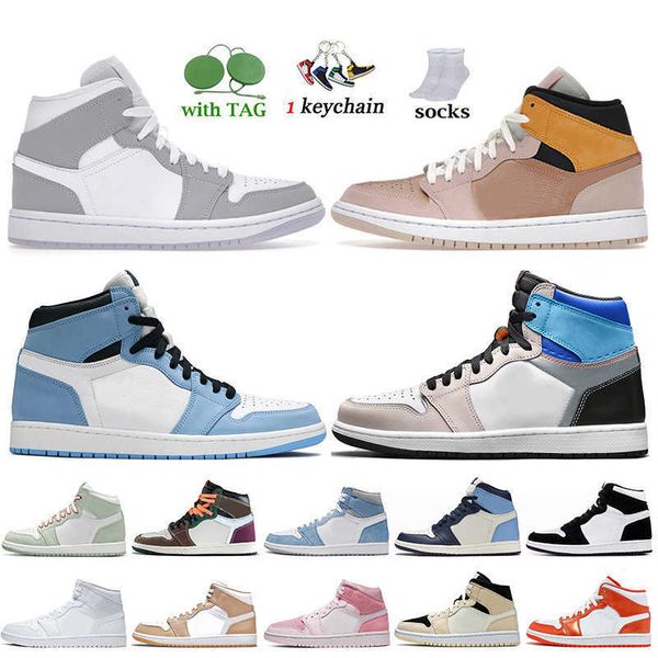 

women mens jumpman basketball shoes 1 1s high og wolf grey mid particle beige university blue prototype hyper royal unc sneakers trainers jo