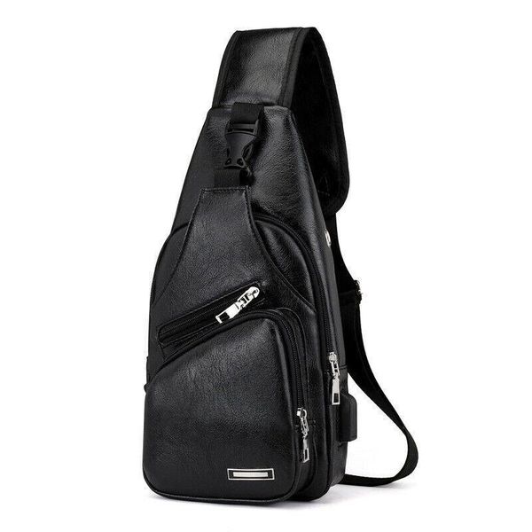 

waist bags men shoulder bag sling chest usb charging sports crossbody handbag