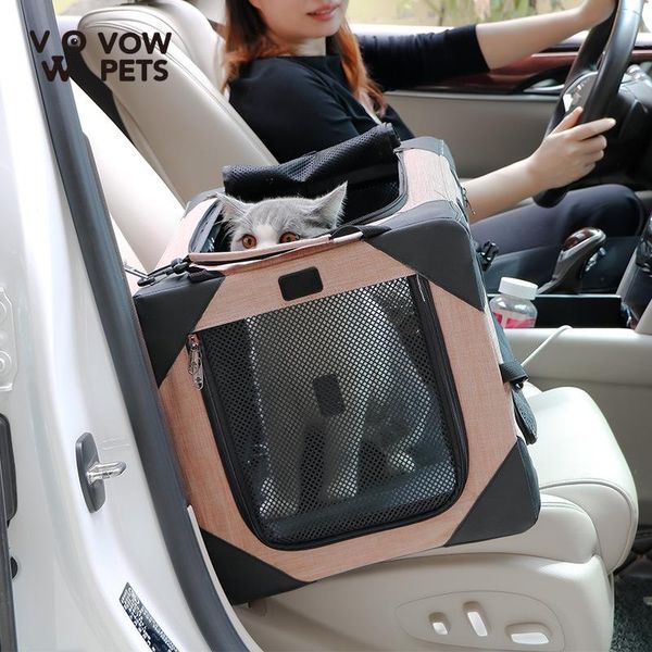 

cat carriers,crates & houses dog automotive big small and medium-sized cage car mat front row kennel seat pet by bus vow pets 2021