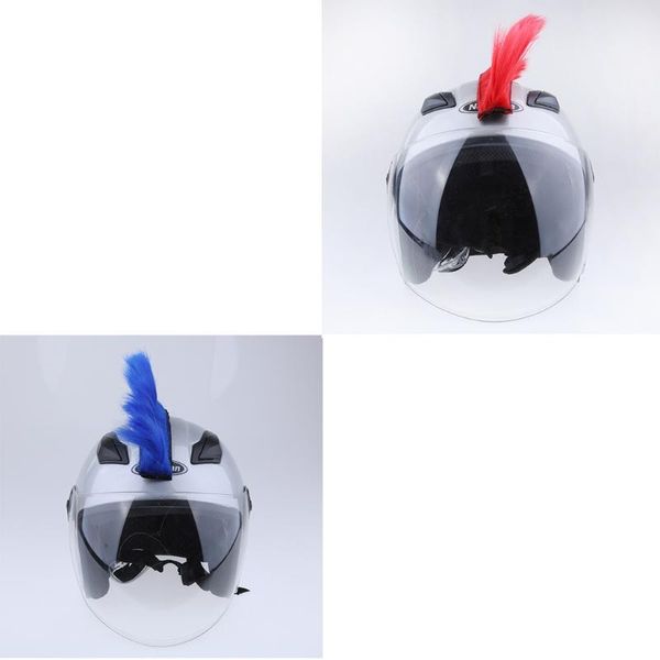 

motorcycle helmets ski snowboard helmet hawks mohawk hair with loop fastener adhesive for motorcycle, red and blue