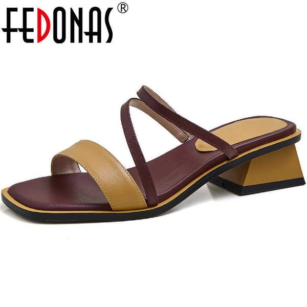 

lace up multi-colored sandals for girl summer est genuine leather high heels female slippers party shoes woman 210528, Black