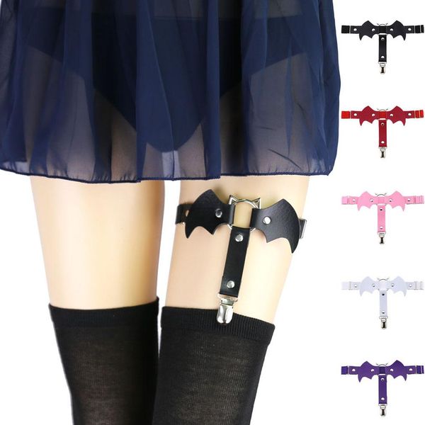 

elasticity harness accessories evil wings leg chain garters belts cosplay spike elastic thigh ring garter sock, Silver