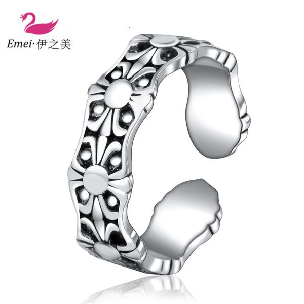 

ring origin korean classic cross flower female opening silver jewelry thai