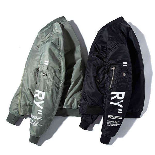 

men's jackets bomber hip hop pilot women letter baseball male youth streetwear windbreaker fashion spring autumn jkr5, Black;brown