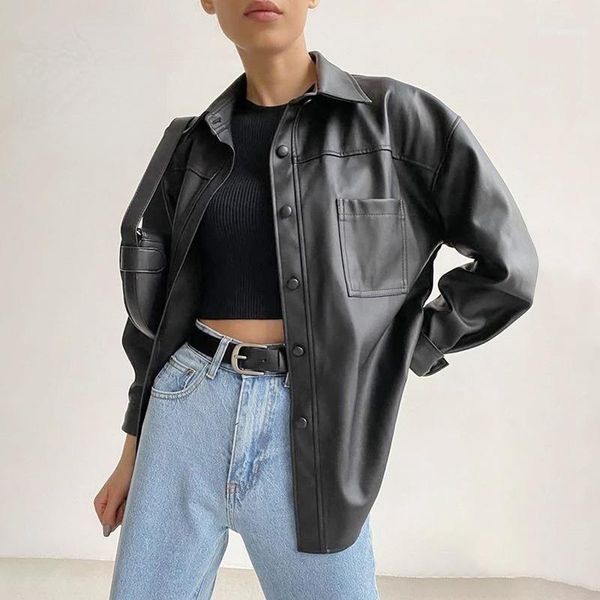 

women's jackets jacket autumn 2021 street leather motorcycle coat black lapel female trend, Black;brown