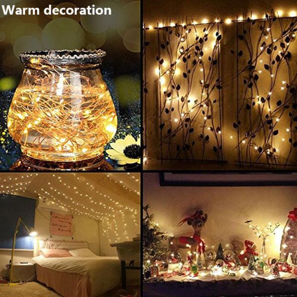 

12m 120 led lights usb rope ip65 waterproof wire warm christmas tree decor for party wedding festival decoration decorative objects & figuri