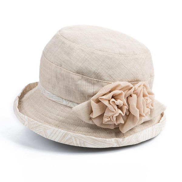 

stingy brim hats autumn spring bucket for women casual flower fedoras hat with bow cap fisherman, Blue;gray